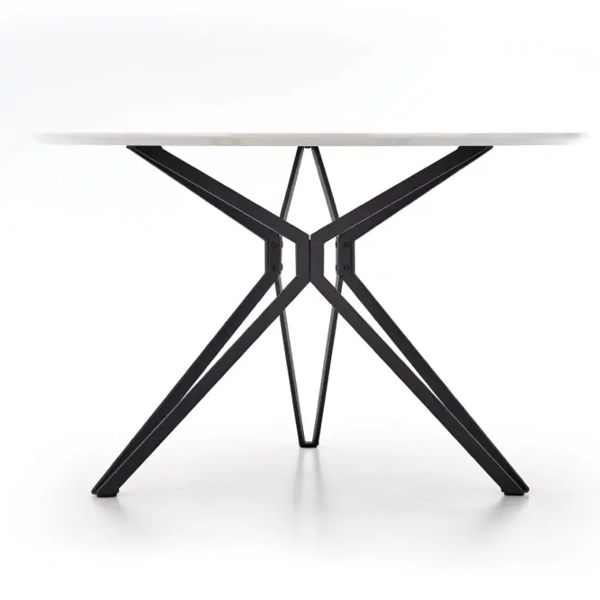 Stôl Pixel 120 Mdf/Oceľ – Biely/Čierna,3