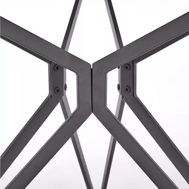 Stôl Pixel 120 Mdf/Oceľ – Biely/Čierna,4