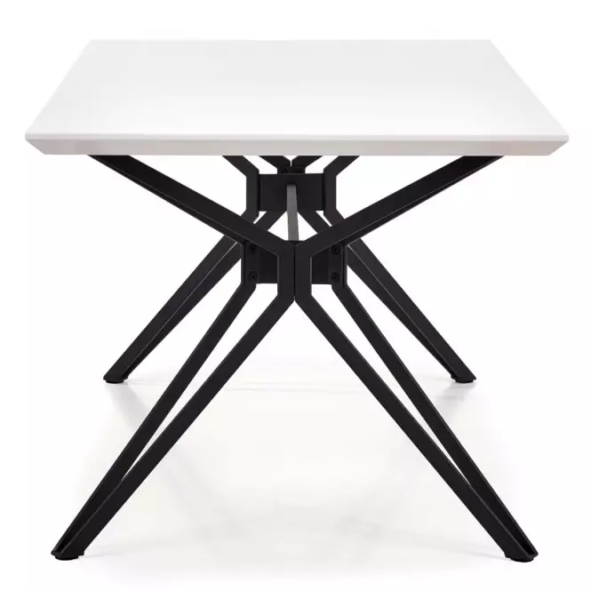 Stôl Pascal 160 Mdf/Oceľ – Biely/Čierna