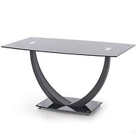 Stôl Anton 140 Sklo/Oceľ – Čierna