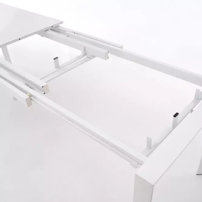 Rozkladací stôl Stanford Xl 130/250x80cm Mdf/Oceľ – Biely