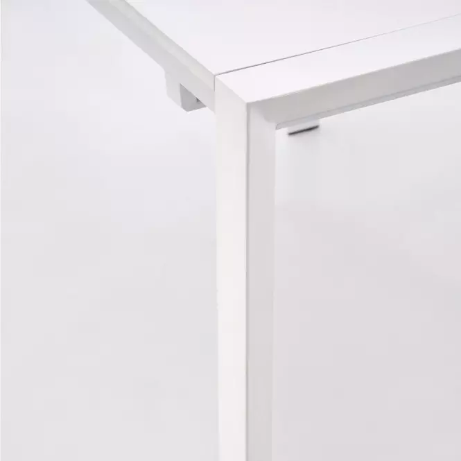 Rozkladací stôl Stanford Xl 130/250x80cm Mdf/Oceľ – Biely