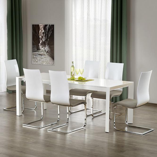 Rozkladací stôl Stanford Xl 130/250x80cm Mdf/Oceľ – Biely
