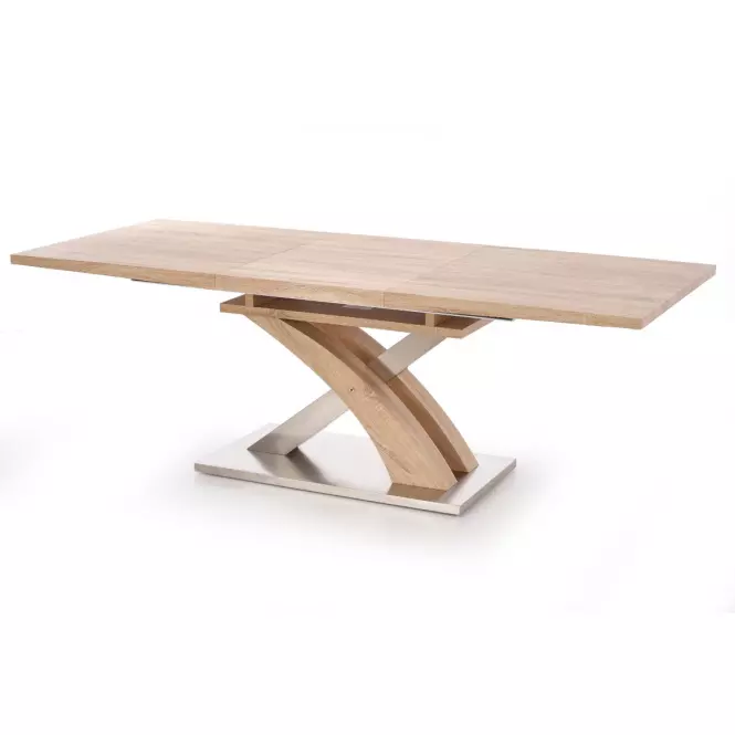 Rozkladací stôl Sandor 160/220x90cm  Mdf/Oceľ – Sonoma