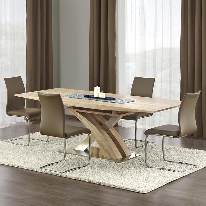 Rozkladací stôl Sandor 160/220x90cm  Mdf/Oceľ – Sonoma