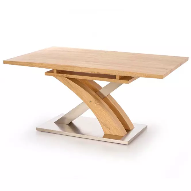 Rozkladací stôl Sandor 160/220x90cm  Mdf/Oceľ – Dub Zlatá