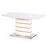 Rozkladací stôl Toronto 140/180x80cm Mdf/Sklo/Oceľ – Biely/Dub Zlatá