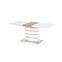 Rozkladací stôl Toronto 140/180x80cm Mdf/Sklo/Oceľ – Biely/Dub Zlatá,2