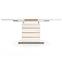 Rozkladací stôl Toronto 140/180x80cm Mdf/Sklo/Oceľ – Biely/Dub Zlatá,4