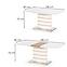 Rozkladací stôl Toronto 140/180x80cm Mdf/Sklo/Oceľ – Biely/Dub Zlatá,5
