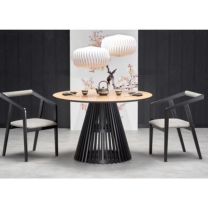 Stôl Miyaki 120 Mdf/Drevo – Dub Naturalny/Čierna,11