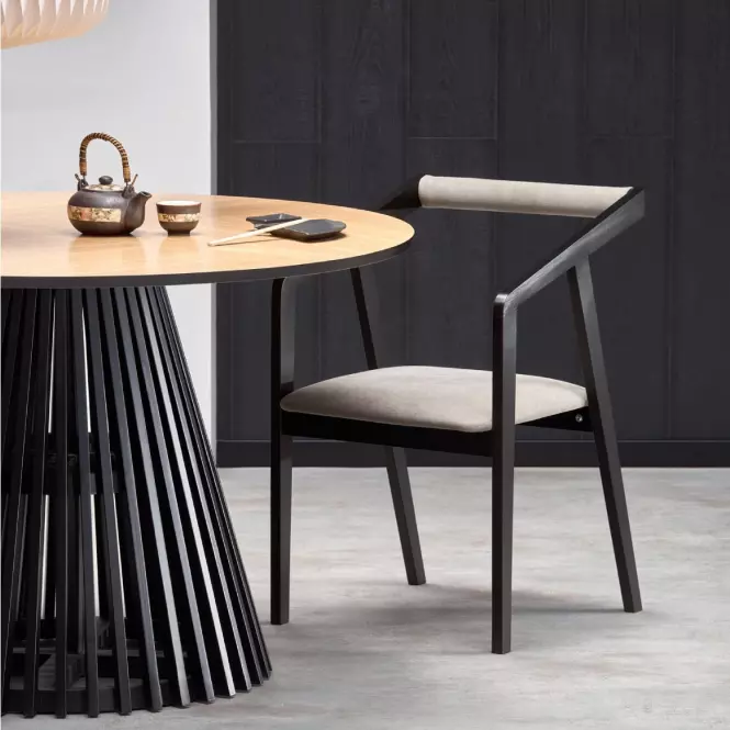 Stôl Miyaki 120 Mdf/Drevo – Dub Naturalny/Čierna