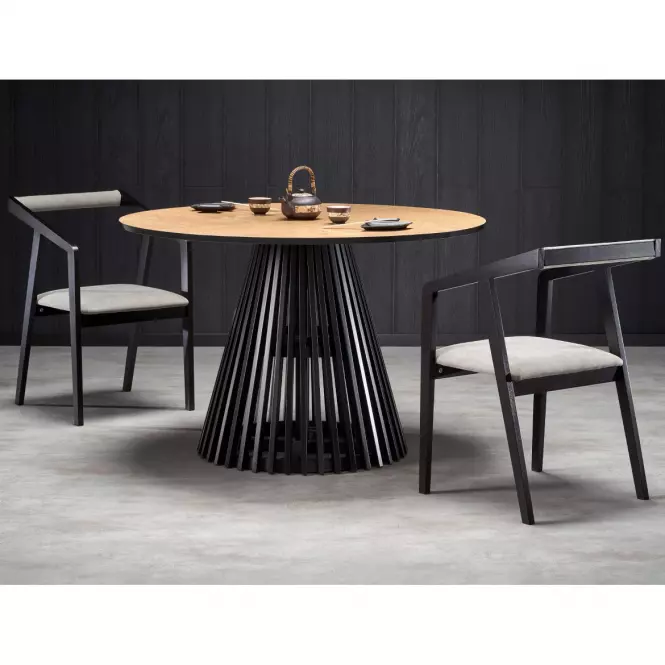 Stôl Miyaki 120 Mdf/Drevo – Dub Naturalny/Čierna