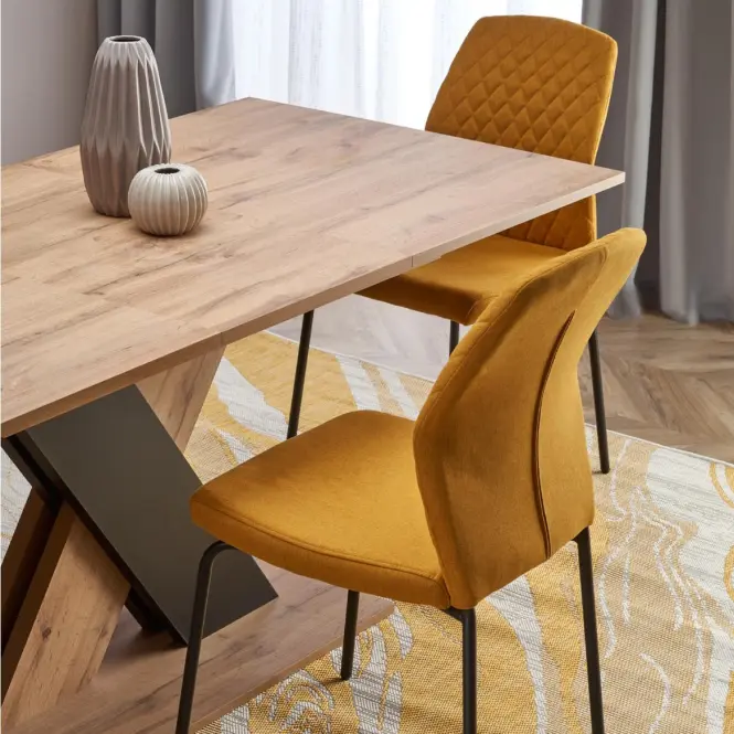 Rozkladací stôl Xarelto 130/175x85cm– Dub Wotan/Čierna,13