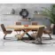 Rozkladací stôl Sandor 3 160/220x90cm  Mdf/Oceľ – Dub Zlatá/Čierna,4
