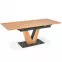 Rozkladací stôl Umberto 160/200x90cm Mdf/Oceľ – Dub Naturalny/Čierna,3