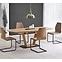Rozkladací stôl Blacky 160/220x90cm Mdf/Oceľ – Dub Zlatá/Čierna,11