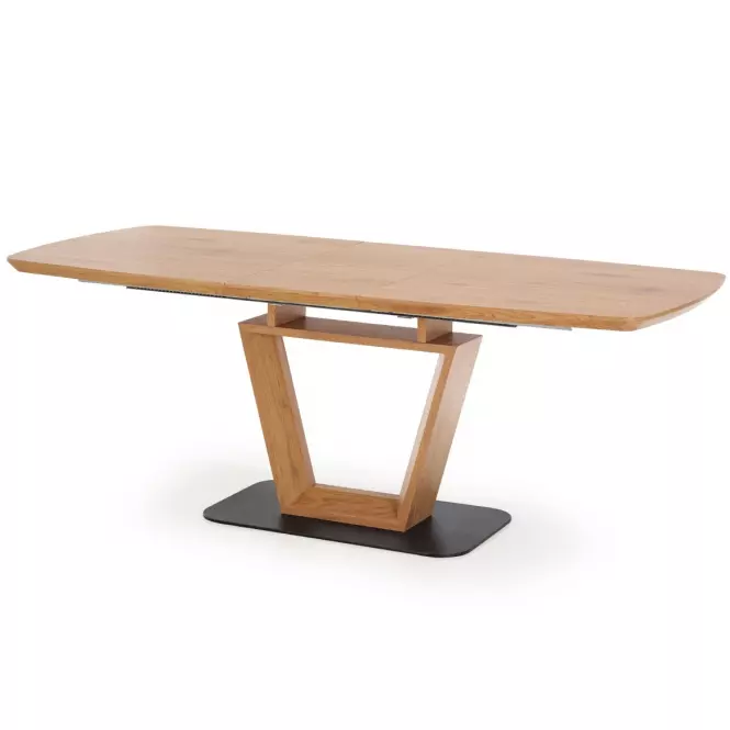 Rozkladací stôl Blacky 160/220x90cm Mdf/Oceľ – Dub Zlatá/Čierna