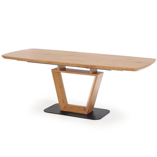 Rozkladací stôl Blacky 160/220x90cm Mdf/Oceľ – Dub Zlatá/Čierna,3