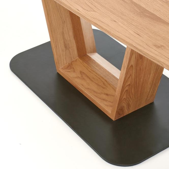 Rozkladací stôl Blacky 160/220x90cm Mdf/Oceľ – Dub Zlatá/Čierna