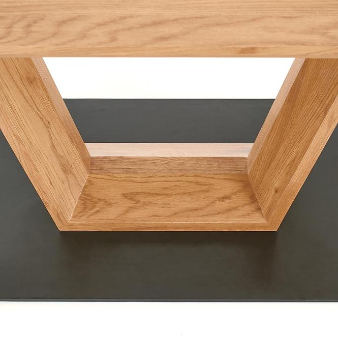 Rozkladací stôl Blacky 160/220x90cm Mdf/Oceľ – Dub Zlatá/Čierna
