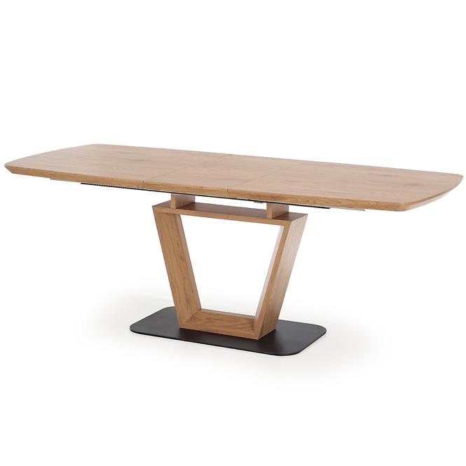 Rozkladací stôl Blacky 2 160/220x90cm Mdf/Oceľ – Dub Naturalny/Čierna