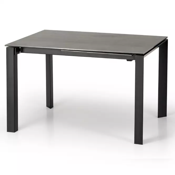 Rozkladací stôl Horizon 120/180x85cm keramika/oceľ – humo/čierna