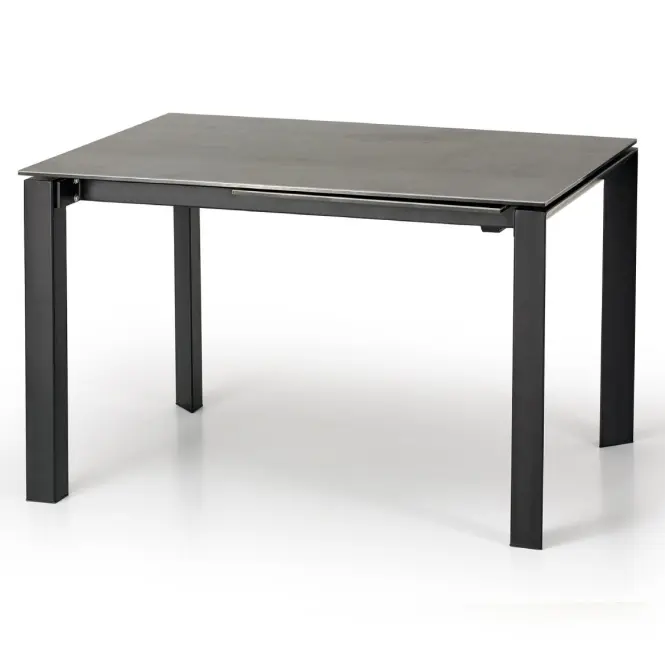 Rozkladací stôl Horizon 120/180x85cm keramika/oceľ – humo/čierna