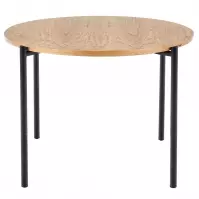 Stôl Morgan 120 Mdf/Oceľ – Dub Zlatá/Čierna