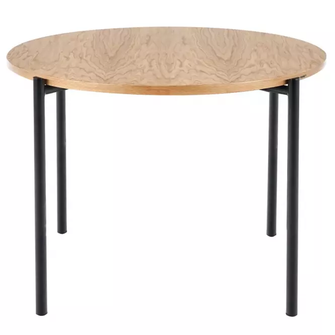 Stôl Morgan 120 Mdf/Oceľ – Dub Zlatá/Čierna