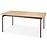 Rozkladací stôl Smart 170/250x100cm Mdf/Oceľ – Dub Naturalny/Čierna