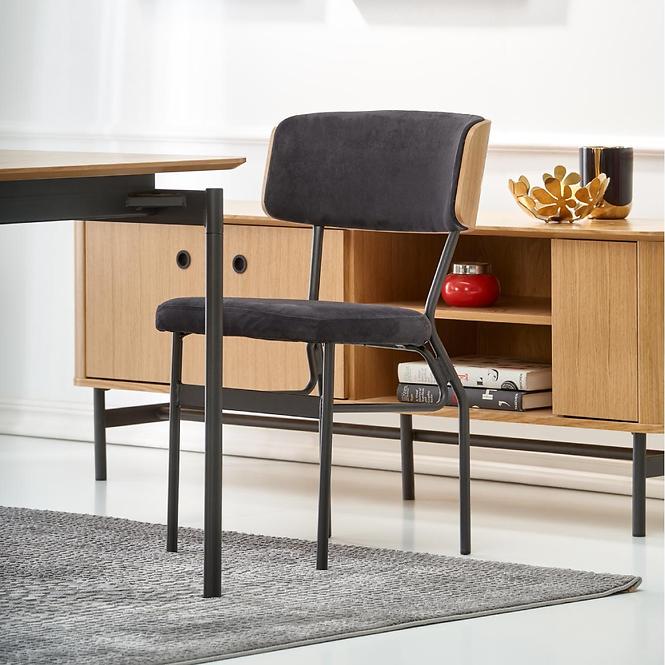 Rozkladací stôl Smart 170/250x100cm Mdf/Oceľ – Dub Naturalny/Čierna,15