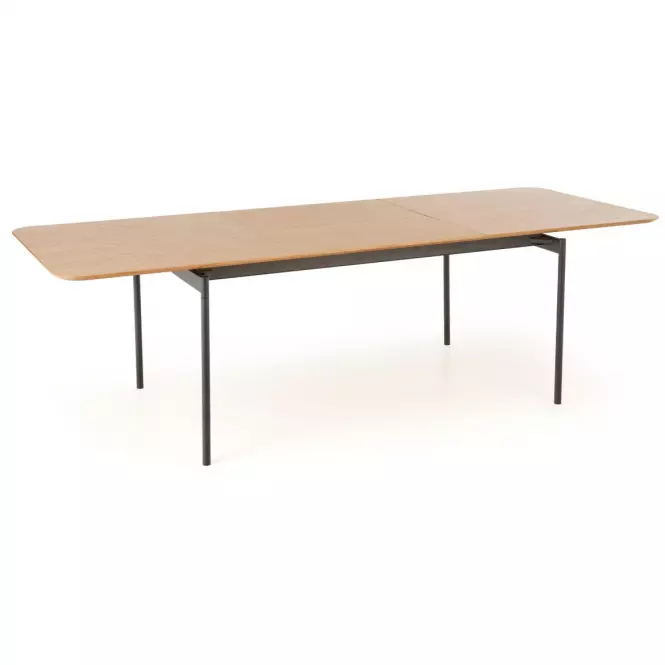 Rozkladací stôl Smart 170/250x100cm Mdf/Oceľ – Dub Naturalny/Čierna