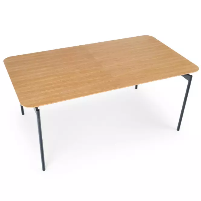 Rozkladací stôl Smart 170/250x100cm Mdf/Oceľ – Dub Naturalny/Čierna,5
