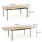Rozkladací stôl Smart 170/250x100cm Mdf/Oceľ – Dub Naturalny/Čierna,6