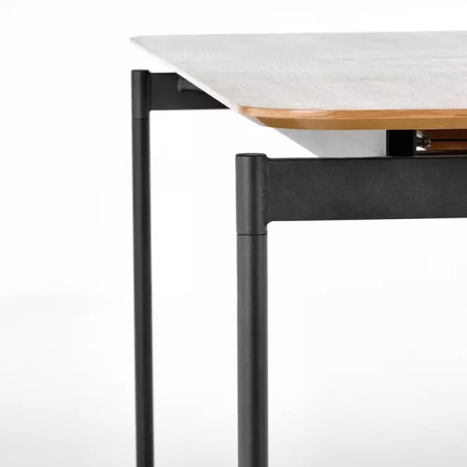 Rozkladací stôl Smart 170/250x100cm Mdf/Oceľ – Dub Naturalny/Čierna