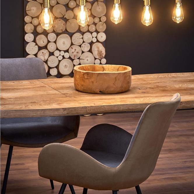 Rozkladací stôl Dickson 120/180x80cm Mdf/Drevo – Dub Naturalny/Čierna,14