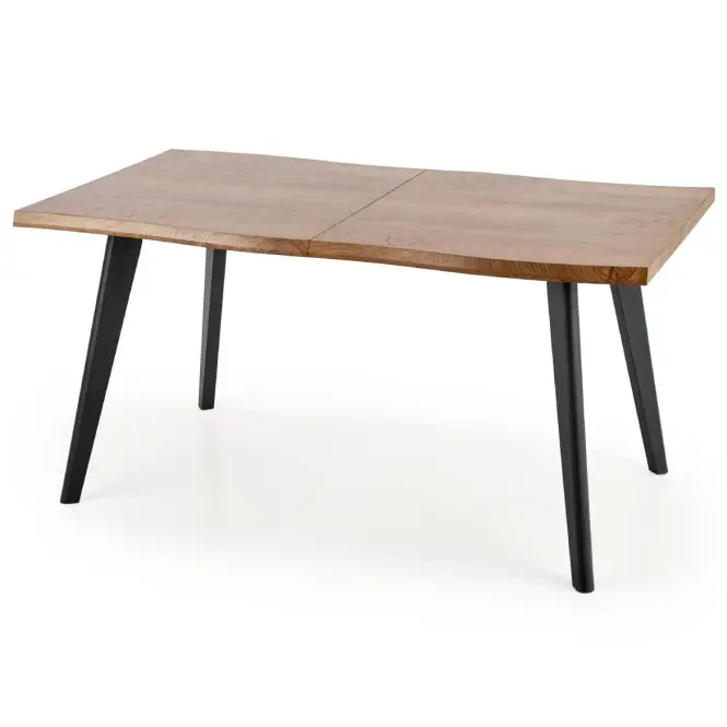 Rozkladací stôl Dickson 120/180x80cm Mdf/Drevo – Dub Naturalny/Čierna,3