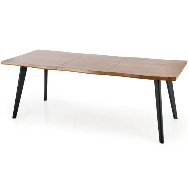Rozkladací stôl Dickson 120/180x80cm Mdf/Drevo – Dub Naturalny/Čierna,5