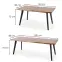 Rozkladací stôl Dickson 120/180x80cm Mdf/Drevo – Dub Naturalny/Čierna,6