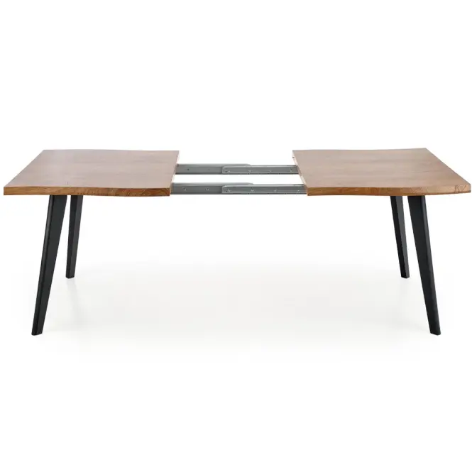 Rozkladací stôl Dickson 120/180x80cm Mdf/Drevo – Dub Naturalny/Čierna,7