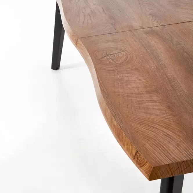 Rozkladací stôl Dickson 120/180x80cm Mdf/Drevo – Dub Naturalny/Čierna