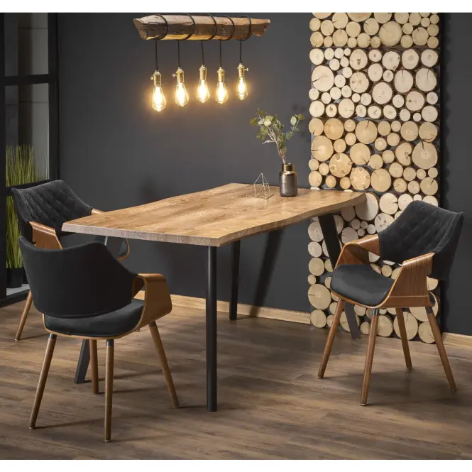 Rozkladací stôl Dickson 150/210x90cm  Mdf/Drevo – Dub Naturalny/Čierna,17
