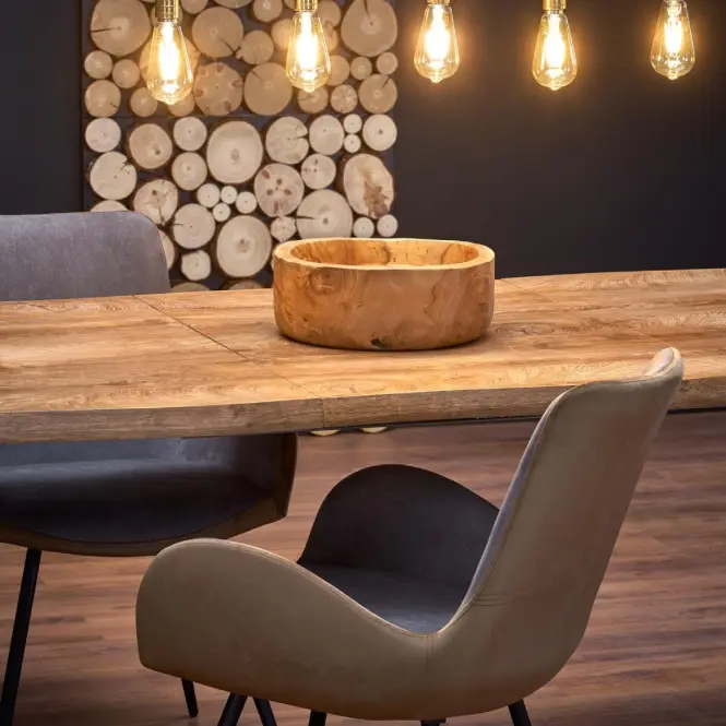 Rozkladací stôl Dickson 150/210x90cm  Mdf/Drevo – Dub Naturalny/Čierna,20
