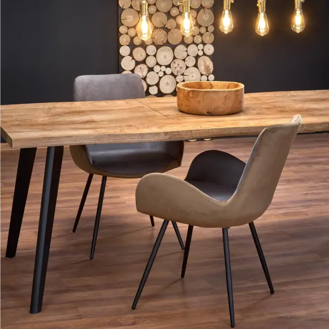 Rozkladací stôl Dickson 150/210x90cm  Mdf/Drevo – Dub Naturalny/Čierna,21