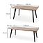 Rozkladací stôl Dickson 150/210x90cm  Mdf/Drevo – Dub Naturalny/Čierna,7