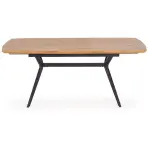 Rozkladací stôl Gustavo 140/180x80cm Mdf/Oceľ – Dub Zlatá/Čierna