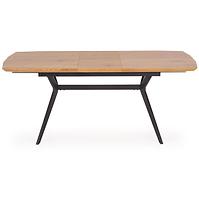 Rozkladací stôl Gustavo 140/180x80cm Mdf/Oceľ – Dub Zlatá/Čierna