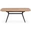Rozkladací stôl Gustavo 140/180x80cm Mdf/Oceľ – Dub Zlatá/Čierna