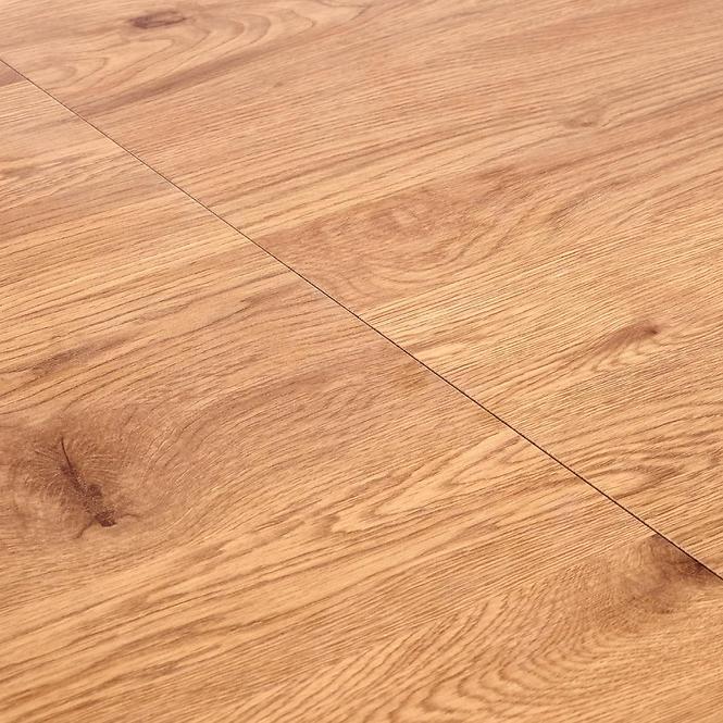 Rozkladací stôl Gustavo 140/180x80cm Mdf/Oceľ – Dub Zlatá/Čierna